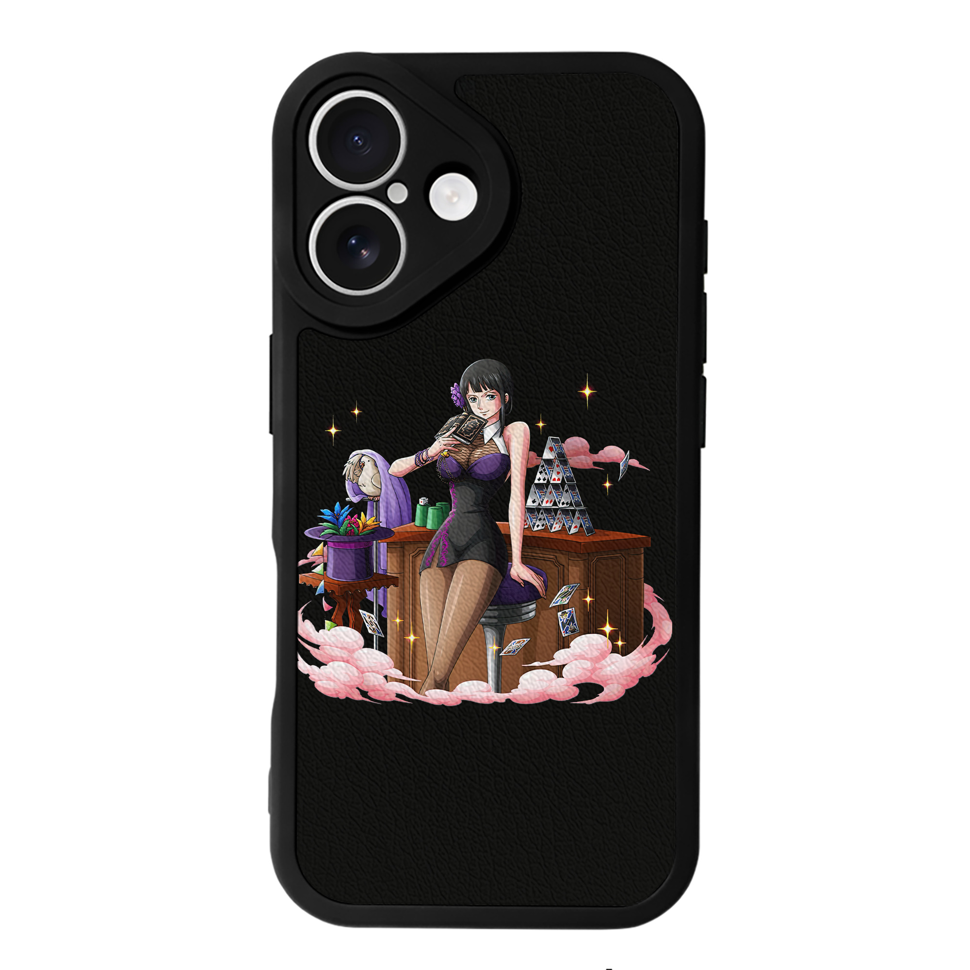 （画像用） ワンピース ニコ・ロビン ONE PIECE Nico Robin 【iPhone 16シリーズ対応】シリコンスマホケース（レザー調） 材質：シリコン